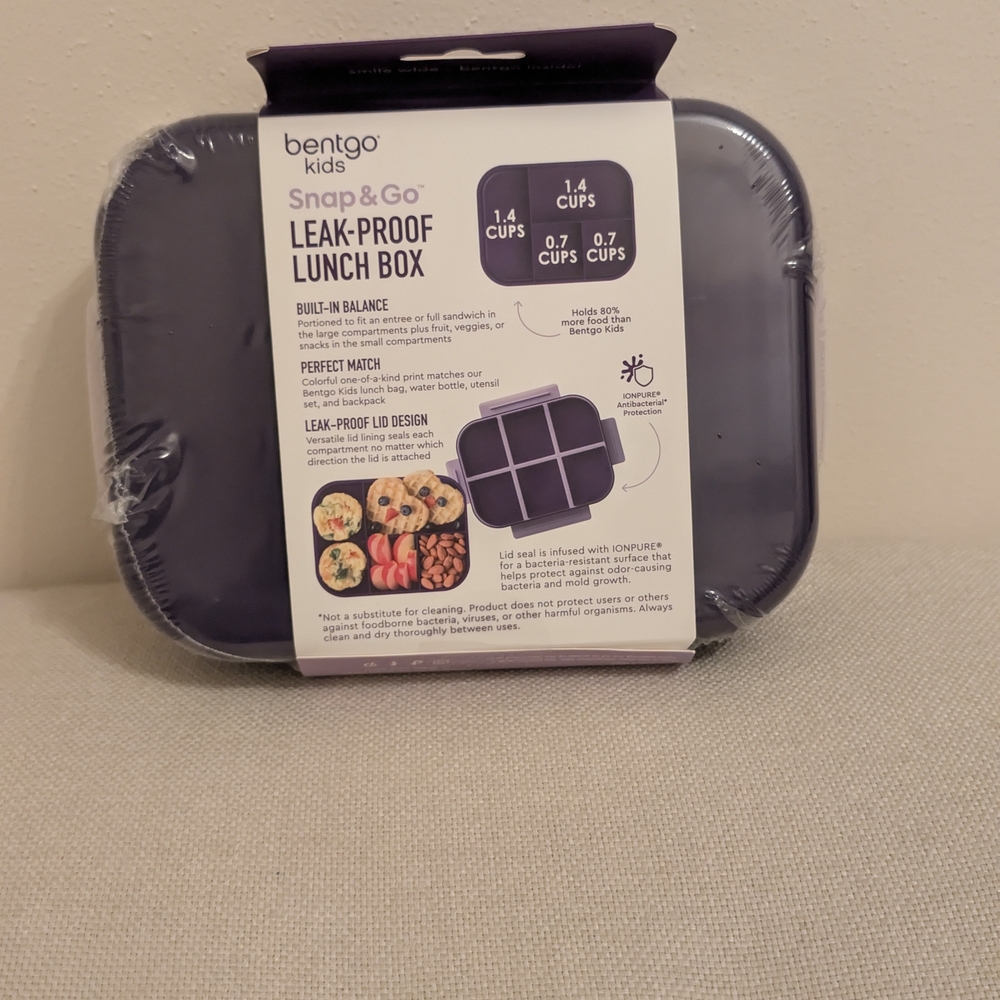 Bentgo Kids Purple Leak-Proof Lunch Box - Picture 6 of 10